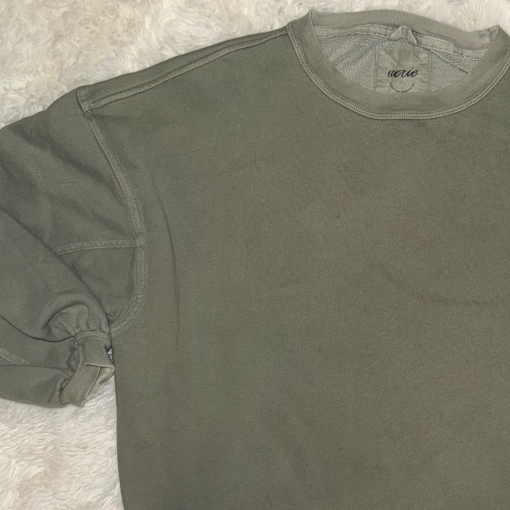 Aerie Men's Olive Crewneck Sweater